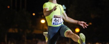 Eusebio Cáceres, campeón de España en salto de longitud
