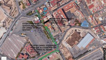 La calle Benitachell de Alicante está cortada desde el lunes 3 de abril por obras de renovación de redes de agua