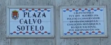Firmas para que no se cambie de nombre a la Plaza Calvo Sotelo de Alicante
