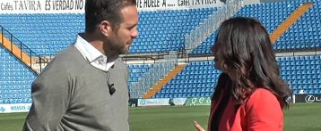 El entrenador del Hércules CF, Luis García Tevenet, le confiesa a Isabel Montaño sus inquietudes en el equipo